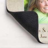 Perlenrahmen auf gestresste Textur Mousepad (Ecke)