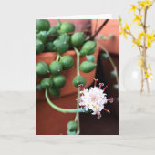 Perlenschmuck Karte (Gelbe Blume)