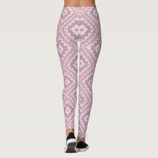 Perlenschmuckstück mit nahtloser Dekoration Leggings (Rückseite)
