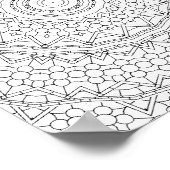Perlenstern-Geometrie-Muster zum Ausmalen Design Poster (Ecke)