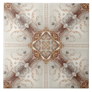 Perlenverzierungen Keramikfliese