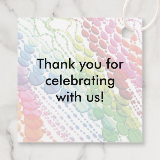 Perlenvorhang Geschenkanhänger (Rückseite)