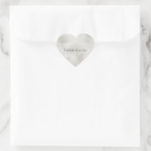 Perlenweiß Luxus Herz-Aufkleber (Tasche)