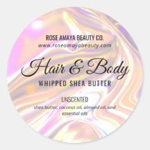 Perlescent Holographic Beauty Cosmetic Label