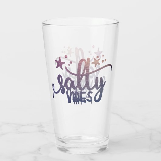 Perlescent Salty Vibes Ocean Beach Pint Glas (Rückseite)