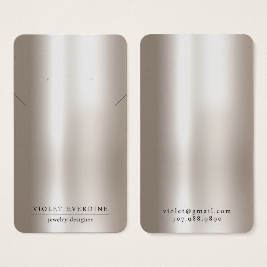 Perleszierende Typografie Earring Necklace Jewele (Vorne & Hinten)