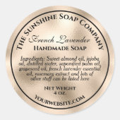 Perlfolie im Vintagen Stil Kosmetik Runder Aufkleber (Vorderseite)