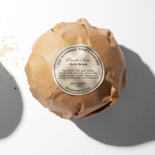 Perlfolie im Vintagen Stil Kosmetik Runder Aufkleber