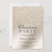 Perlfresser Glitzer ombre metallische Folie Weihna Einladung (Vorderseite)