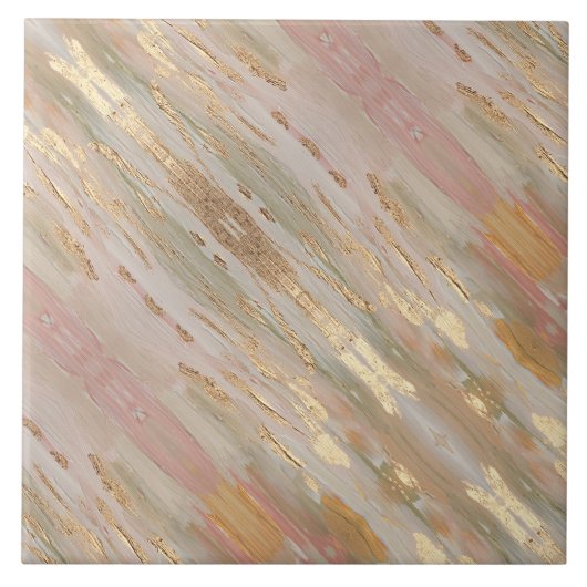 Perlglanz Gold, Rose Fliese (Vorderseite)