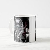 Perlglänzender, chromer Android Kaffeetasse (Vorderseite Links)