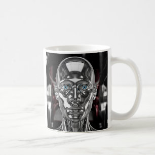 Perlglänzender, chromer Android Kaffeetasse