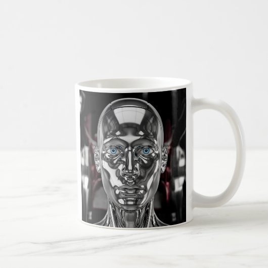 Perlglänzender, chromer Android Kaffeetasse (Rechts)