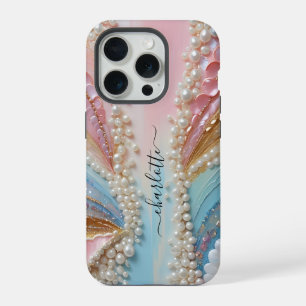 Perlglanzlackierte Perlmutt-Schalen  iPhone 15 Pro Hülle
