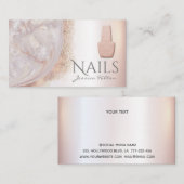 Perlgold Rose Nagelsalon Visitenkarte (Vorne/Hinten)