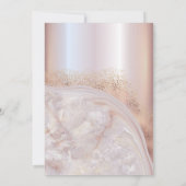 Perlgoldmarmor der Rose agate Kalligraphie Einladung (Rückseite)