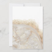 Perlgoldmarmor der Rose agate Kalligraphie Einladung (Rückseite)