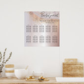 Perlgoldmarmor der Rose agate Kalligraphie Poster (Küche)