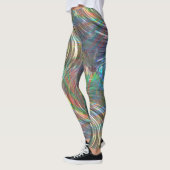 Perlgrün oder metallisch, beige bis lila leggings (Links)