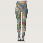 Perlgrün oder metallisch, beige bis lila leggings (Vorderseite)