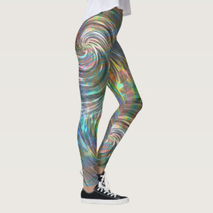 Perlgrün oder metallisch, beige bis lila leggings