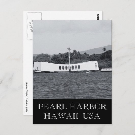 Perlhafendenkmal hawaii postkarte (Vorne/Hinten)