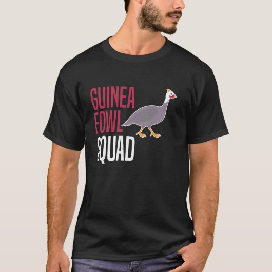Perlhuhn-Hühner-Vogel-Trupp T-Shirt (Vorderseite)
