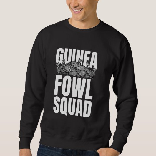Perlhuhn-Hühner-Vogeltrupp Sweatshirt (Vorderseite)