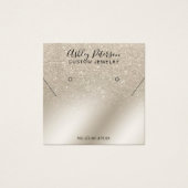 Perlhühner-Glitzer-Ohrring (Vorderseite)