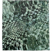 Perlige Krokodilbeschaffenheit des Imitats auf Duschvorhang (Vorderseite)