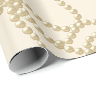 Perliges Perlen-Elfenbein-sahniger Geschenkpapier