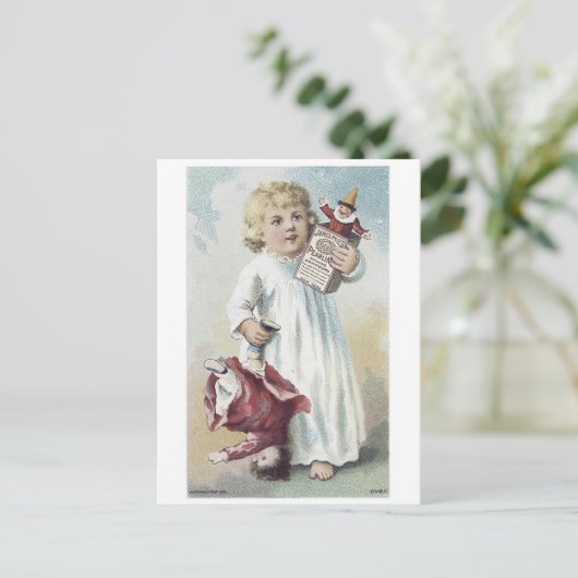 Perline Child mit Puppe Postkarte (Stehend Vorderseite)
