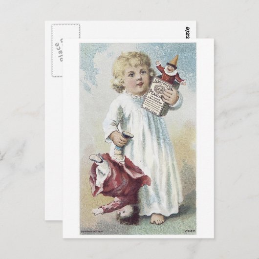 Perline Child mit Puppe Postkarte (Vorne/Hinten)