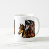 PerliPrints3Horsesz Kaffeetasse (VorderseiteRechts)