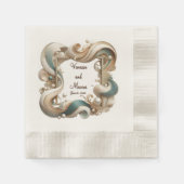 Perlküste Elegante Cocktail Napkins Serviette (Vorderseite)