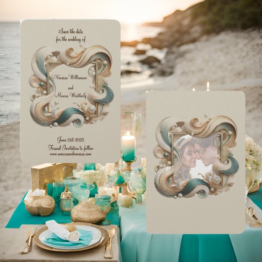 Perlküste Elegante Minimalistische Save the Date K