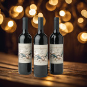 Perlküste Elegante Weinflaschen Weinetikett