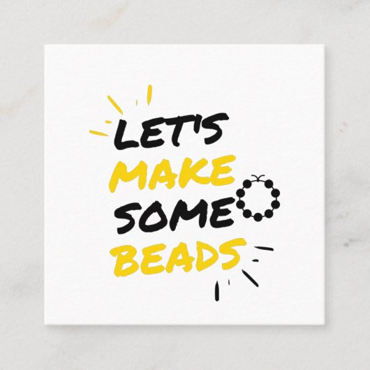 Perlmacher Quadratische Visitenkarte (Vorderseite)