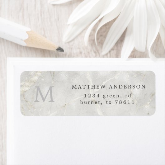 Perlmarmor männliche Rücksendeadresse (Insitu)