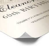 Perlmehl-Glitzer - metallisches Begrüßungstag Poster (Ecke)