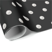 Perlmuster auf schwarz geschenkpapier (Rolleneckpunkt)
