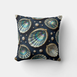 Perlmutt-Abalone-Gold-Austernschale Kissen