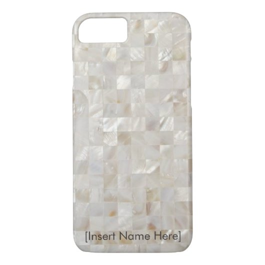 Perlmutt, Beige - personalisiert, customizabe Case-Mate iPhone Hülle (Rückseite)