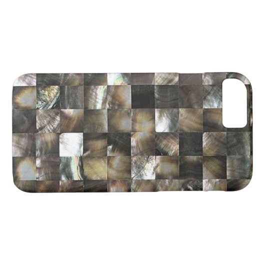 Perlmutt-Fliesen-Muster Case-Mate iPhone Hülle (Rückseite (Horizontal))