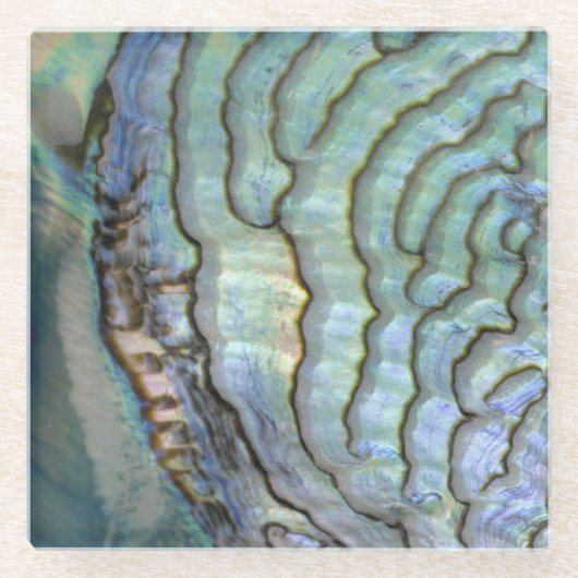 Perlmutt Glasuntersetzer (Vorderseite)