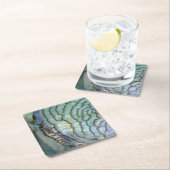 Perlmutt Rechteckiger Pappuntersetzer (Vor Ort)