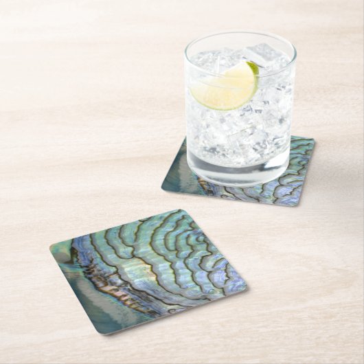 Perlmutt Rechteckiger Pappuntersetzer (Vor Ort)