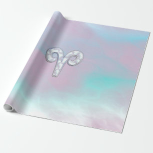 Perlmutt-Stil Aries-Sternzeichen-Symbol Geschenkpapier