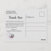 Perlmutt-Strandparty Postkarte (Rückseite)