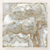 Perlmuttbaum Glasuntersetzer (Vorderseite)